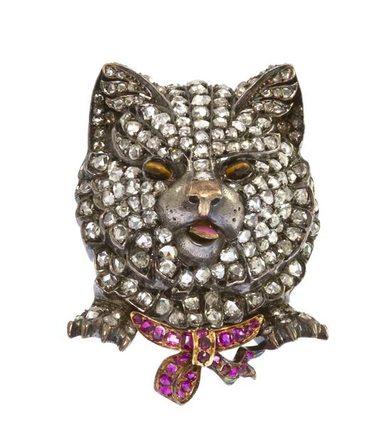 An Antique Silver Gold Diamond