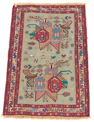 An Antique Soumak Flat Weave Carpet
