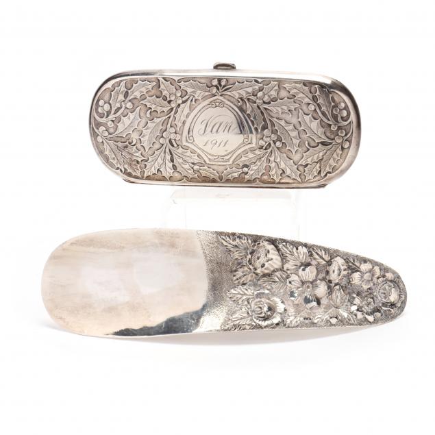 AN ANTIQUE STERLING SILVER