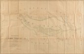 AN ANTIQUE SURVEY MAP, "BOUNDA