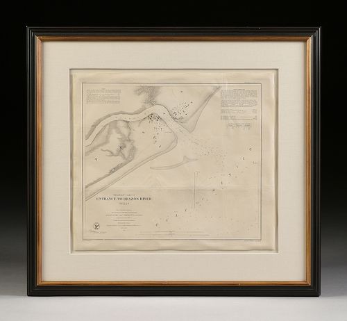 AN ANTIQUE SURVEY MAP, "PRELIMINARY