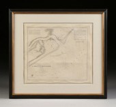 AN ANTIQUE SURVEY MAP, "PRELIM