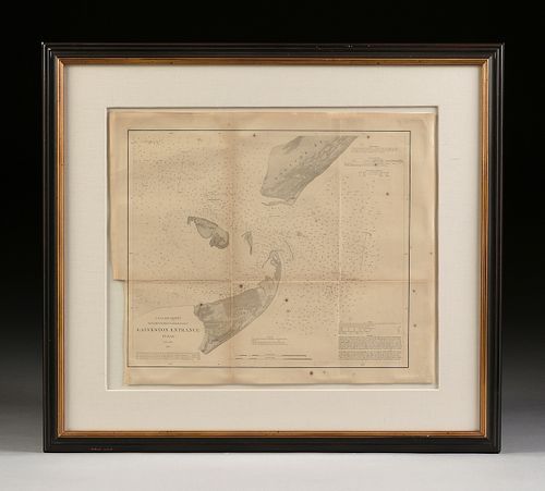AN ANTIQUE SURVEY MAP, "U.S.