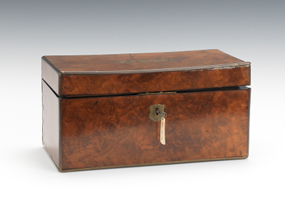 An Antique Tea Caddy The hinged lid