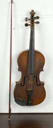 An antique tiger maple violin