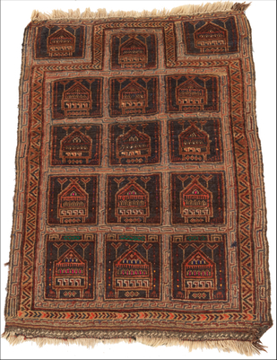 An Antique Tribal Prayer Rug Hand