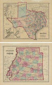 AN ANTIQUE TWO SIDED MAP, "GRA