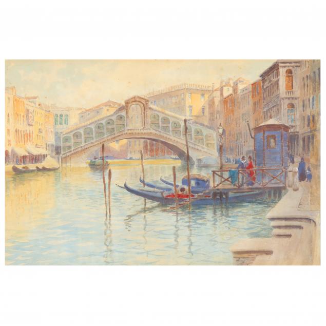 AN ANTIQUE VENETIAN WATERCOLOR OF