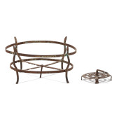 AN ANTIQUE WROUGHT IRON FIREPL