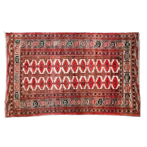 An antique Yomut Turkmen rug, 198 x