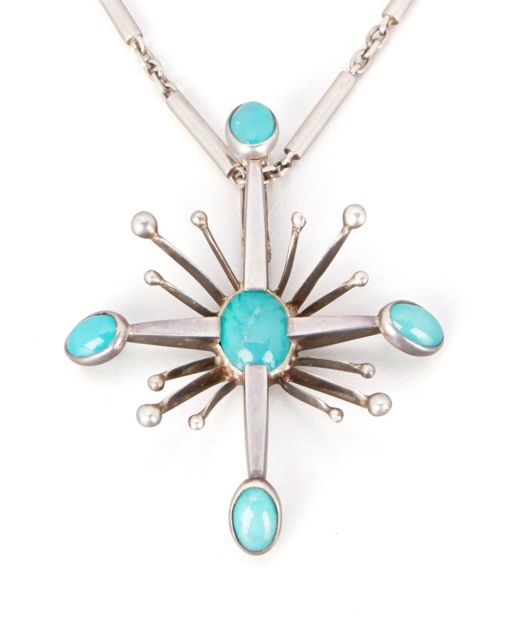 AN ANTONIO PINEDA SILVER AND BLUE