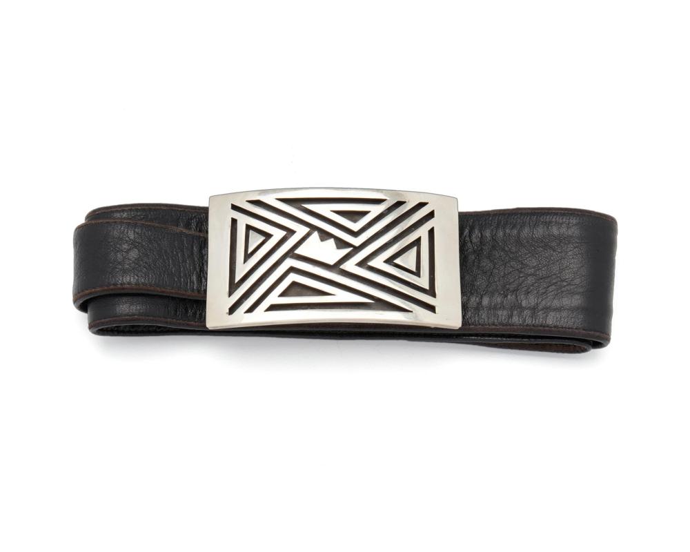 AN ANTONIO PINEDA SILVER CROWN BELT