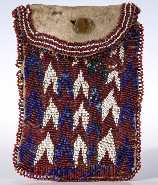 AN APACHE BEADED STRIKE-A-LIGHT