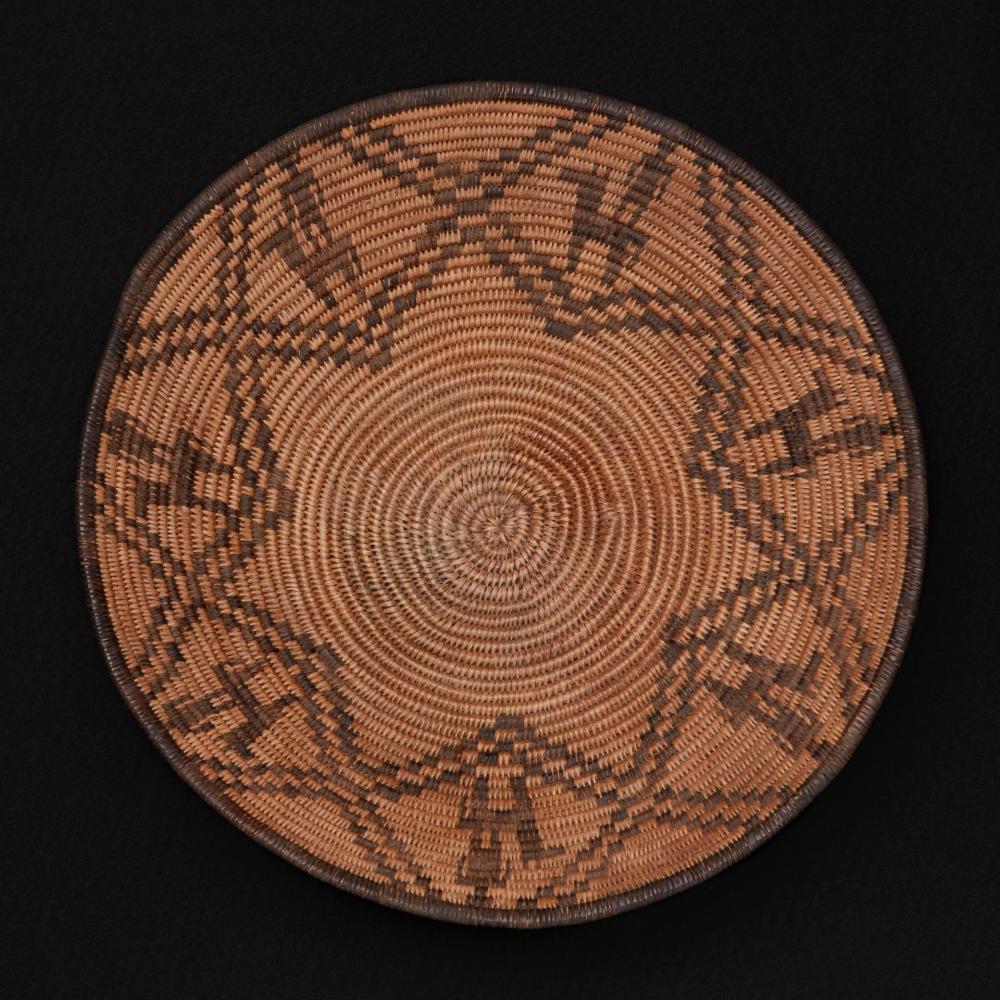 AN APACHE PICTORIAL BASKETAn Apache