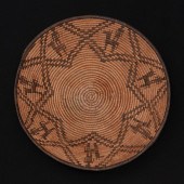 AN APACHE PICTORIAL BASKETAn A
