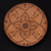 AN APACHE PICTORIAL BASKETAn A