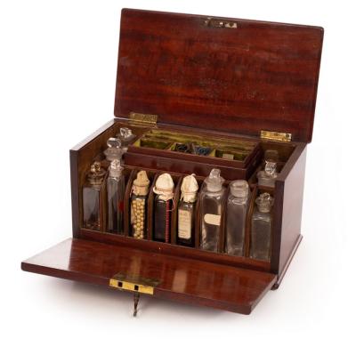 An apothecary's mahogany cabinet,
