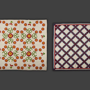 An Applique Whig Rose Quilt and a