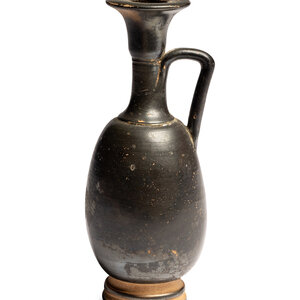 An Apulian Black-Glazed Lekythos