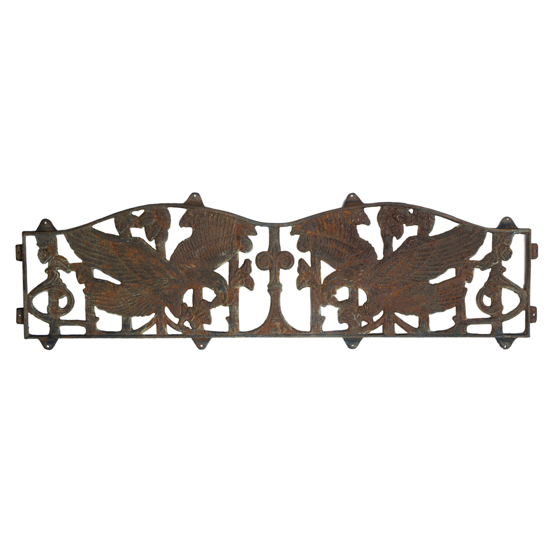 AN ARCHITECTURAL CAST IRON GRILL An