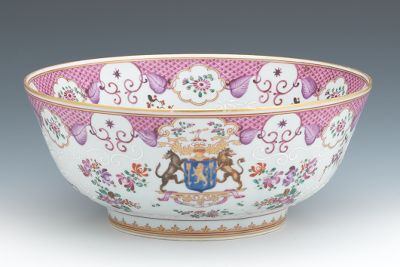 An Armorial Punch Bowl Porcelain