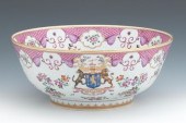 An Armorial Punch Bowl Porcela