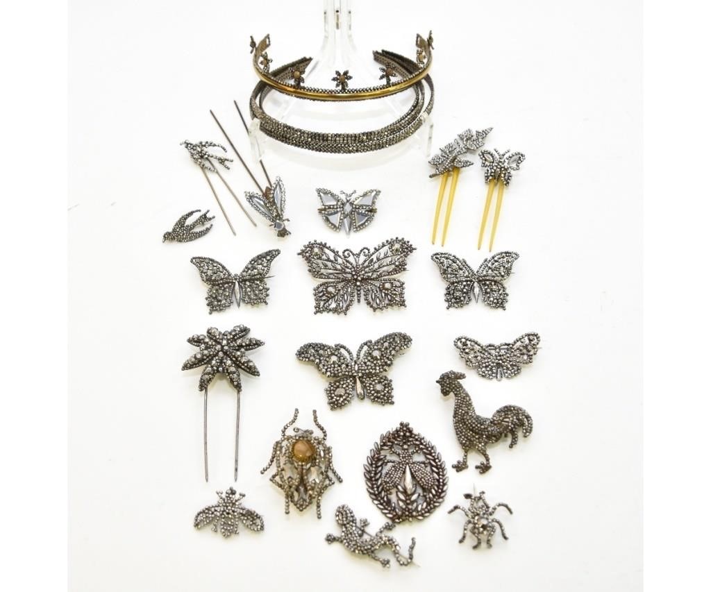 An array of mostly cut steel