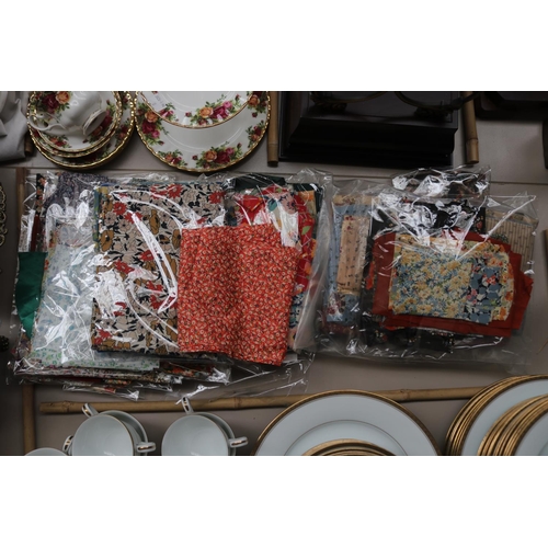 An array of patch work material