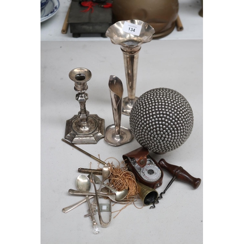 An array of silver plate along with