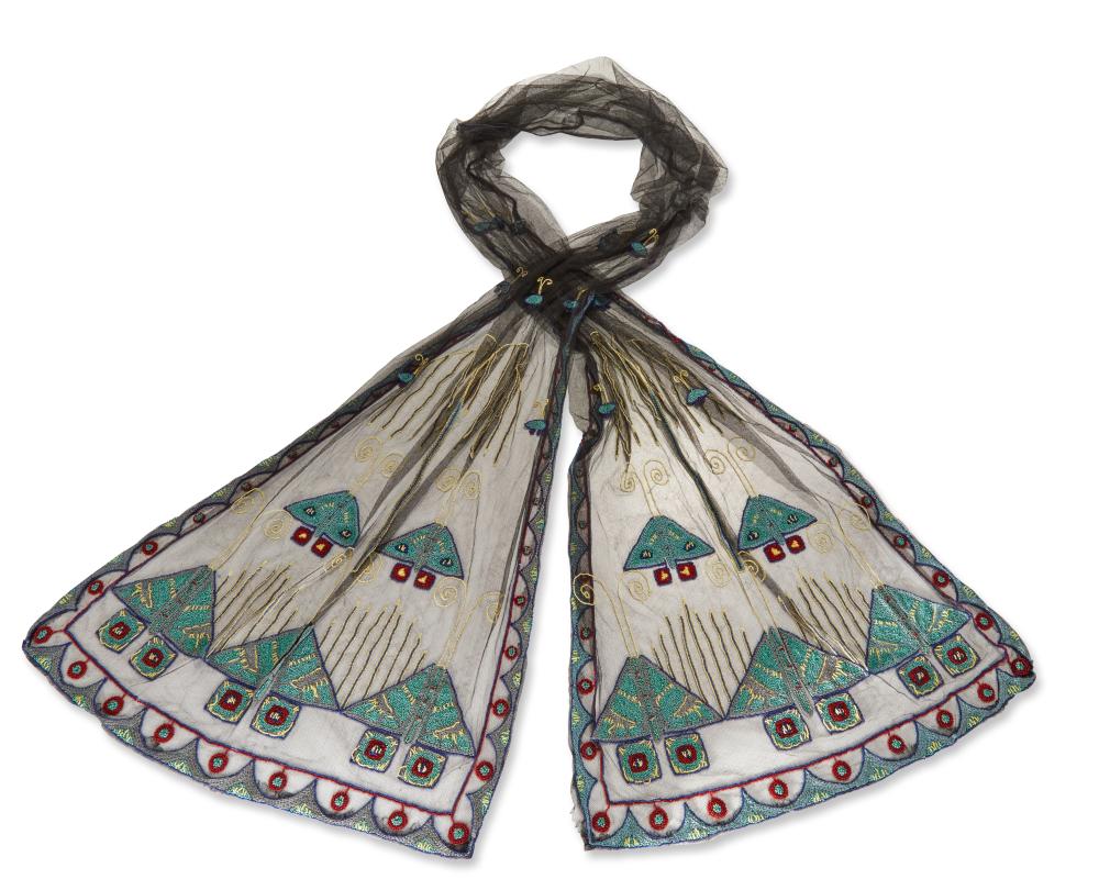 AN ART DECO BEADED AND