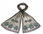 AN ART DECO BEADED AND EMBROID