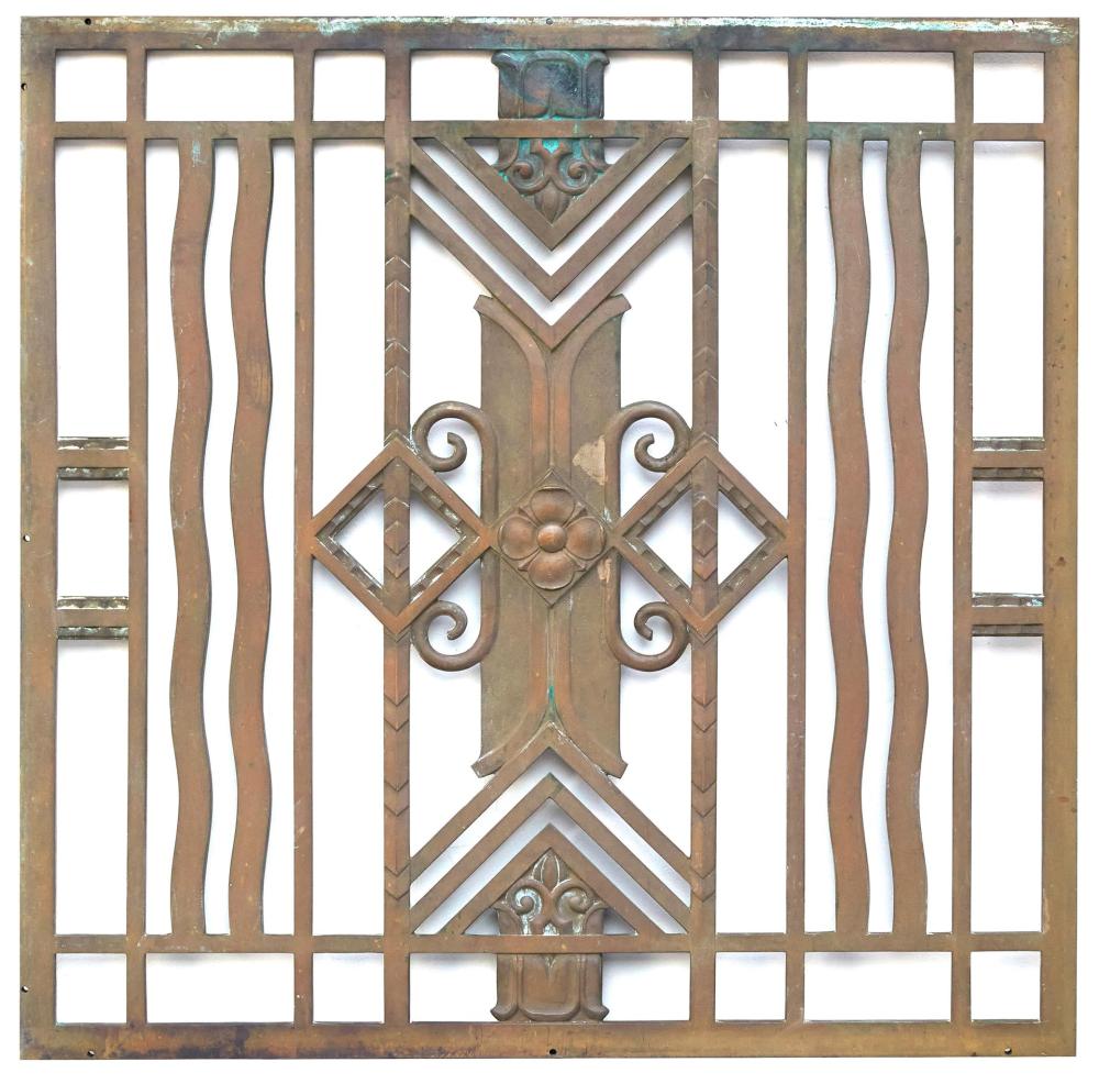 AN ART DECO BRONZE ARCHITECTURAL