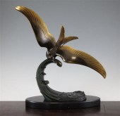 An Art Deco bronze spelter mod