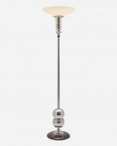AN ART DECO CHROME TORCHIèREAn