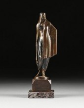 AN ART DECO COLD PAINTED EROTI