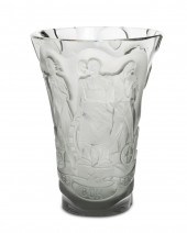 AN ART DECO CZECH ART GLASS VA