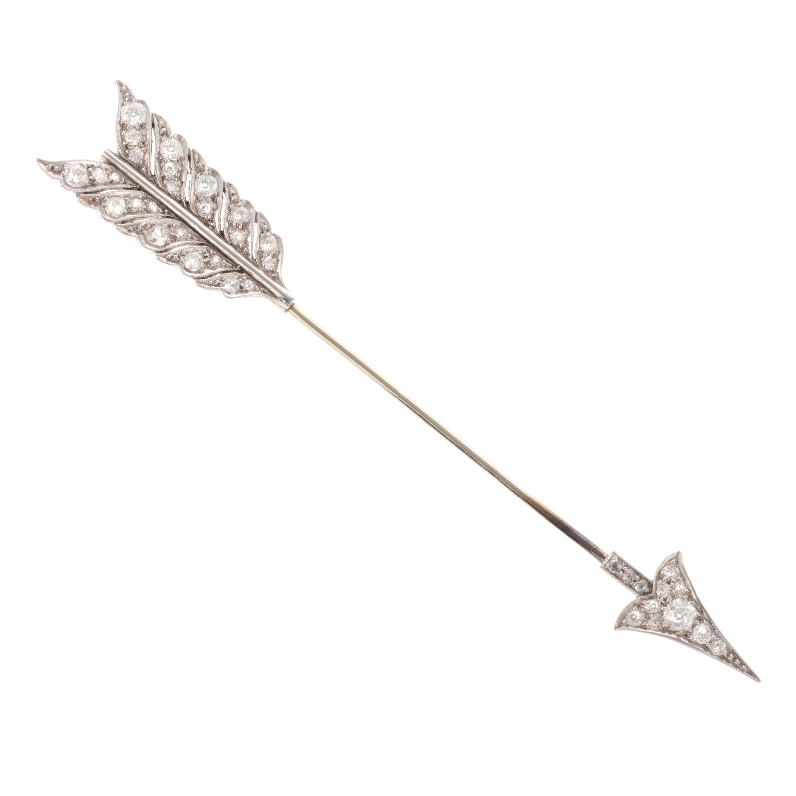 AN ART DECO DIAMOND ARROW JABOT