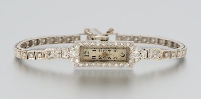 An Art Deco Diamond Dress Watch