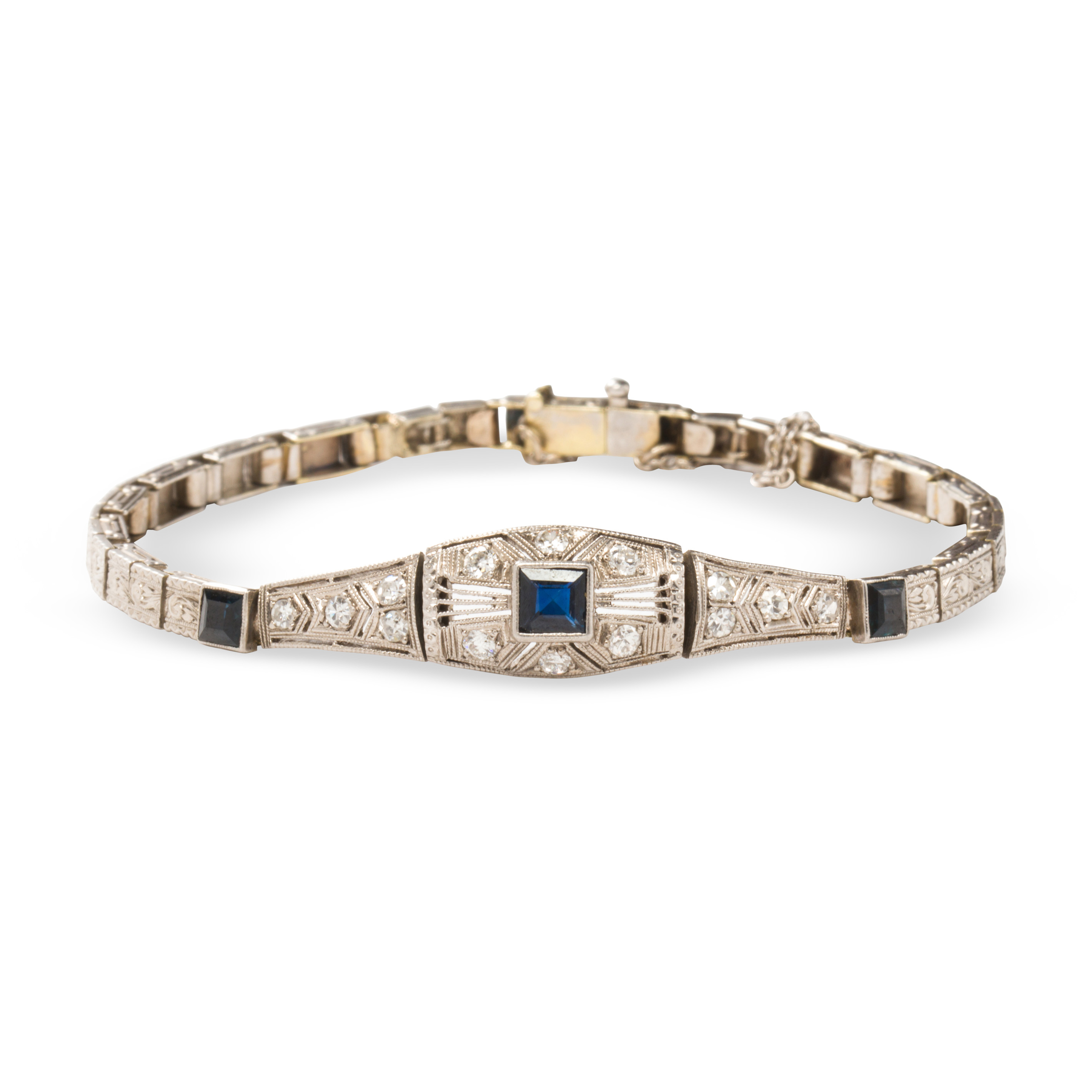 AN ART DECO DIAMOND, SYNTHETIC