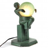 AN ART DECO FRANKART DESK LAMP