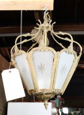 AN ART DECO FROSTED AND ETCHED