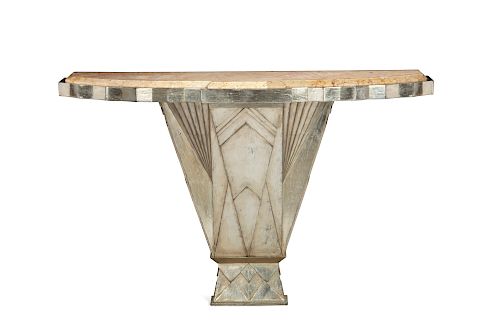 AN ART DECO GILTWOOD CONSOLE,PAUL