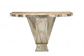 AN ART DECO GILTWOOD CONSOLE,P