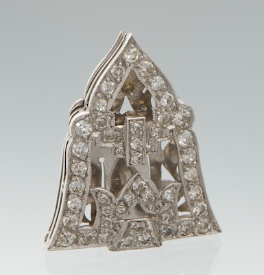 An Art Deco Gold Dress Clip