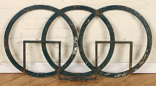 AN ART DECO IRON FRAGMENT CIRCA