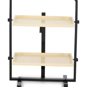 An Art Deco Lacquered Wood Silent