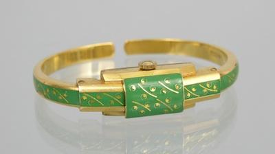 An Art Deco Ladies' Enamel Watch by