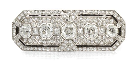 An Art Deco Platinum Diamond and
