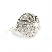 AN ART DECO PLATINUM, DIAMOND