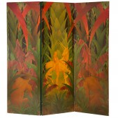 AN ART DECO POLYCHROME DECORAT